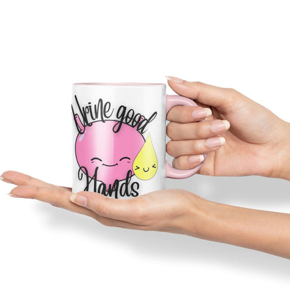 Vixar Anatomy Pun Humor Urine Good Hands Coloured Ceramic 330 ml Mug Cup Gift Birthday Work Office Tea Coffee