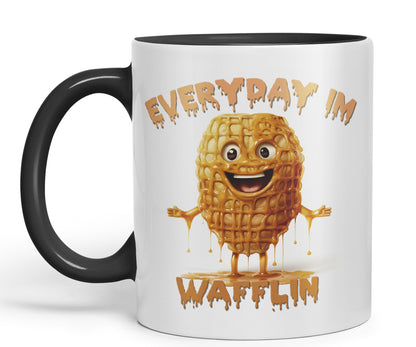 Everyday Im Wafflin, Joke sarkasm Sarcastic Ceramic Coloured Mug Cup for Tea Coffee Hot Brew 330ml 11Oz Gift