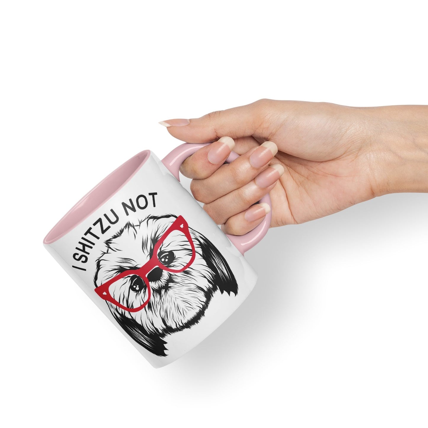 Vixar I Shitzu Not Great for Dog Lovers Funny Ceramic 330 ml Coloured Mug Cup Gift Tea Coffee Christmas Office Home Joke