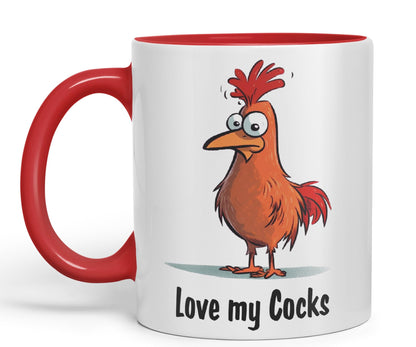 Love My c.. Chicken Sarcastic Joke Ceramic Coloured Mug Cup for Tea Coffee Hot Brew 330ml 11 Oz Gift