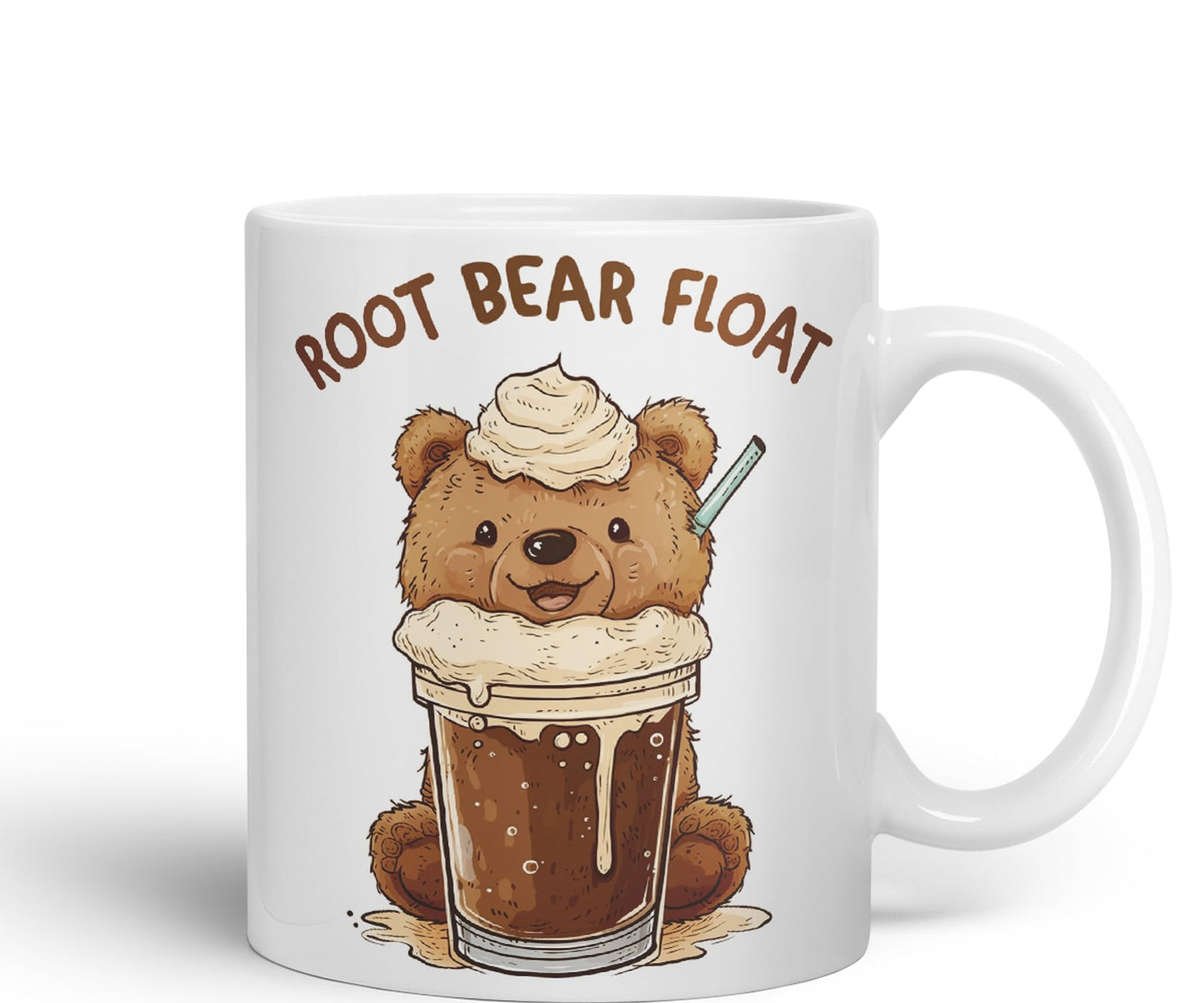 Root Bear Float Joke sarkasm Sarcastic Ceramic Coloured Mug Cup for Tea Coffee Hot Brew 330ml 11Oz Gift