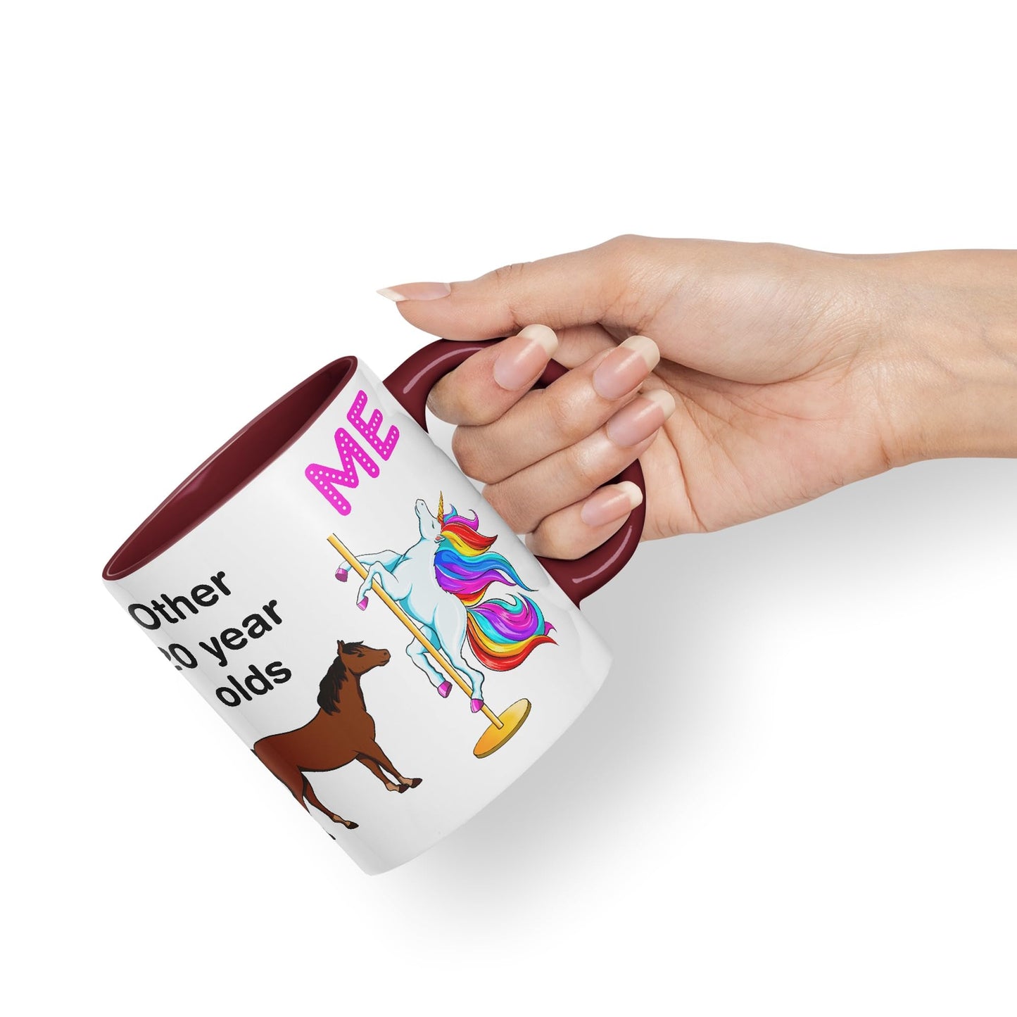 Vixar Pole Dance Unicorn 20th Birthday Other 20 Year Older Coloured 330 ml Mug Cup Gift Work Office Tea Coffee