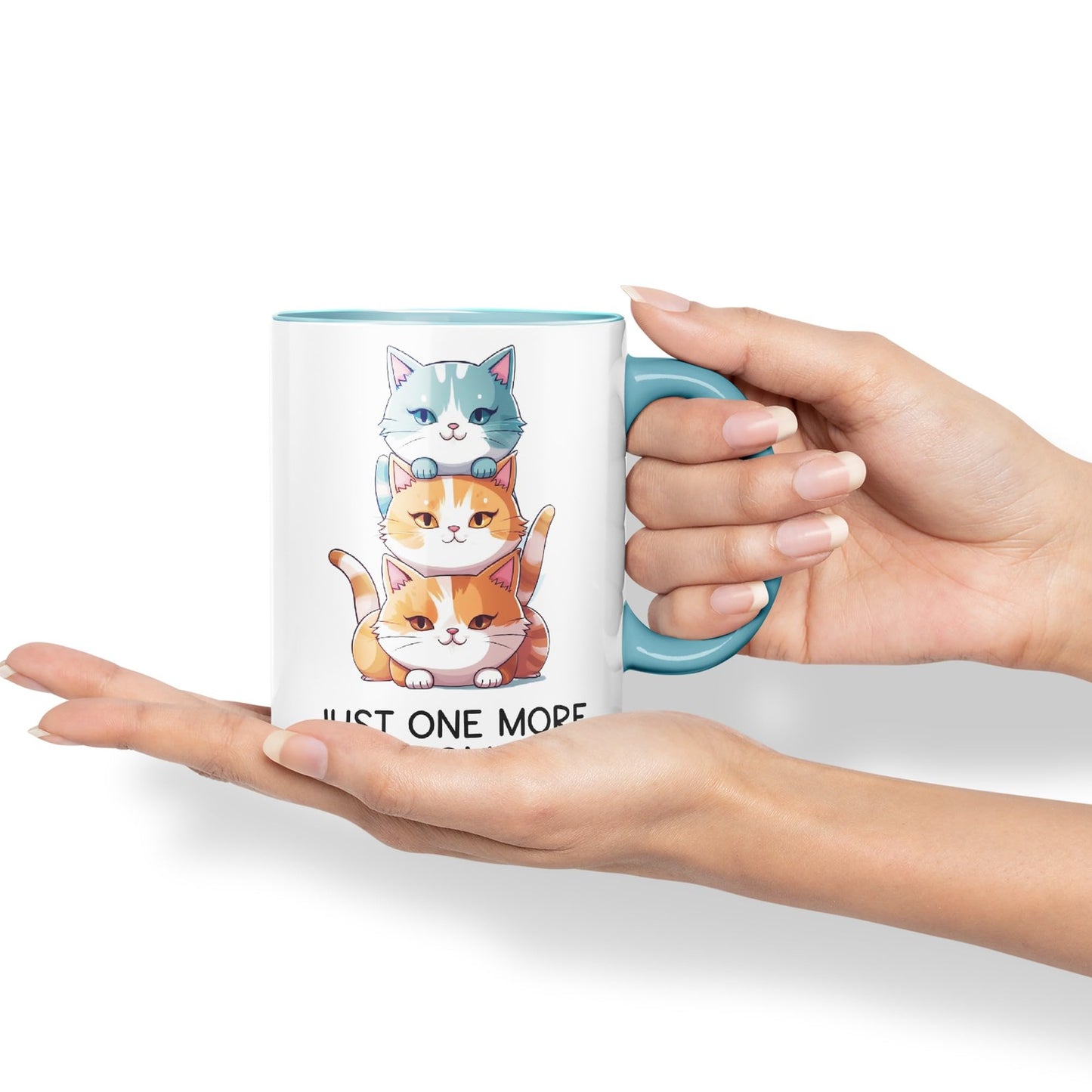 Just one More.. I Pomise Cats cat Sarcastic Joke Ceramic Coloured Mug Cup for Tea Coffee Hot Brew 330ml 11Oz