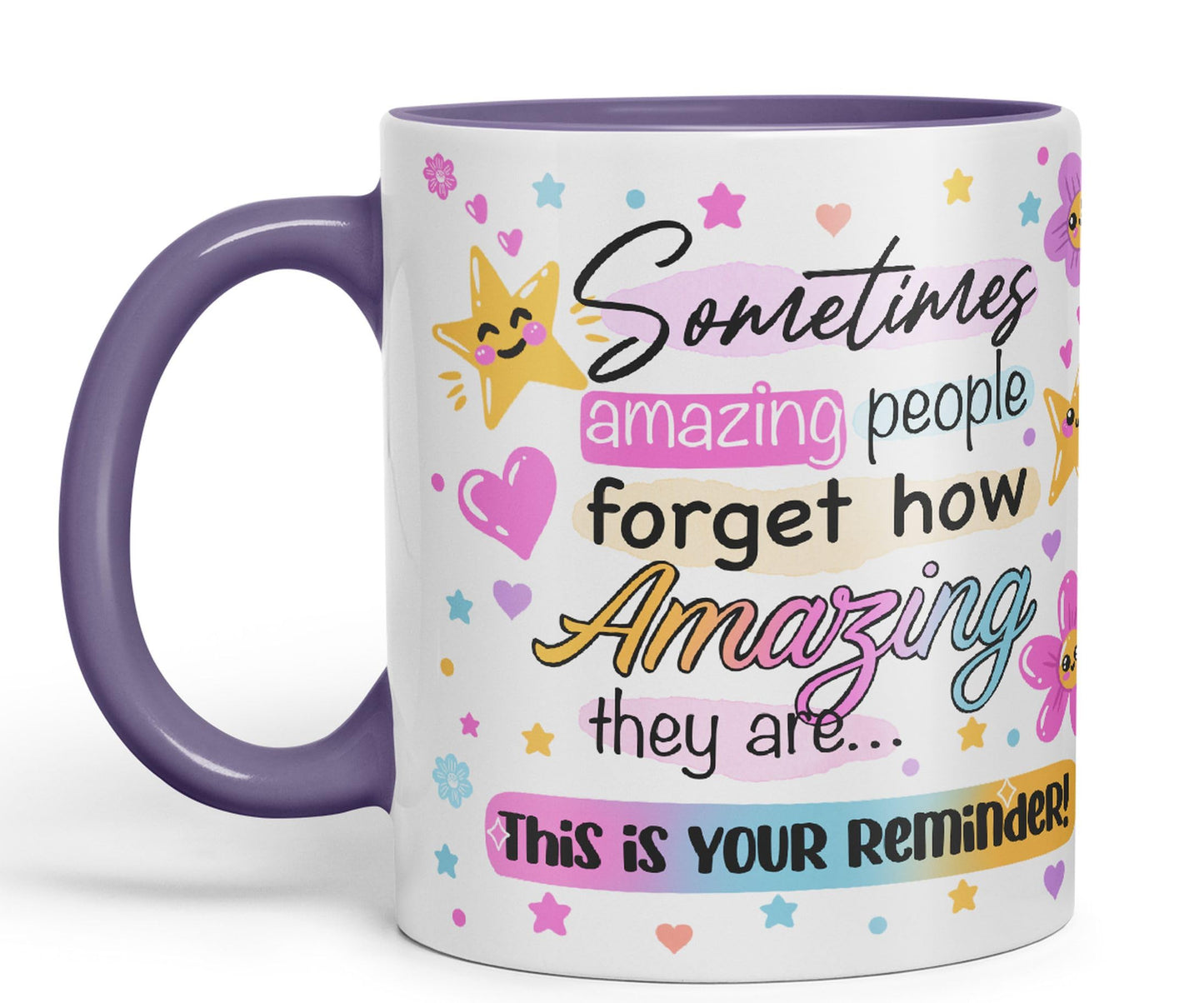 Vixar Sometimes Amazing People Forgot... Coloured Ceramic Mug Cup Gift 330ml 11oz Work Office Tea Coffee Gift