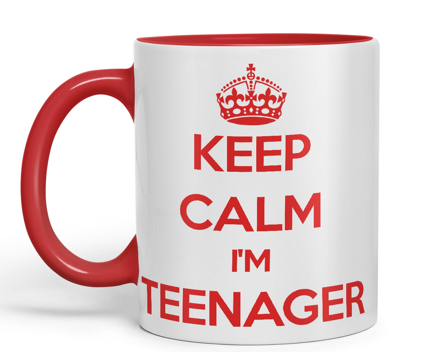 Keep Calm I'm Teenager Ceramic Coloured Mug Cup for Tea Coffee Hot Brew 330ml 11Oz Gift