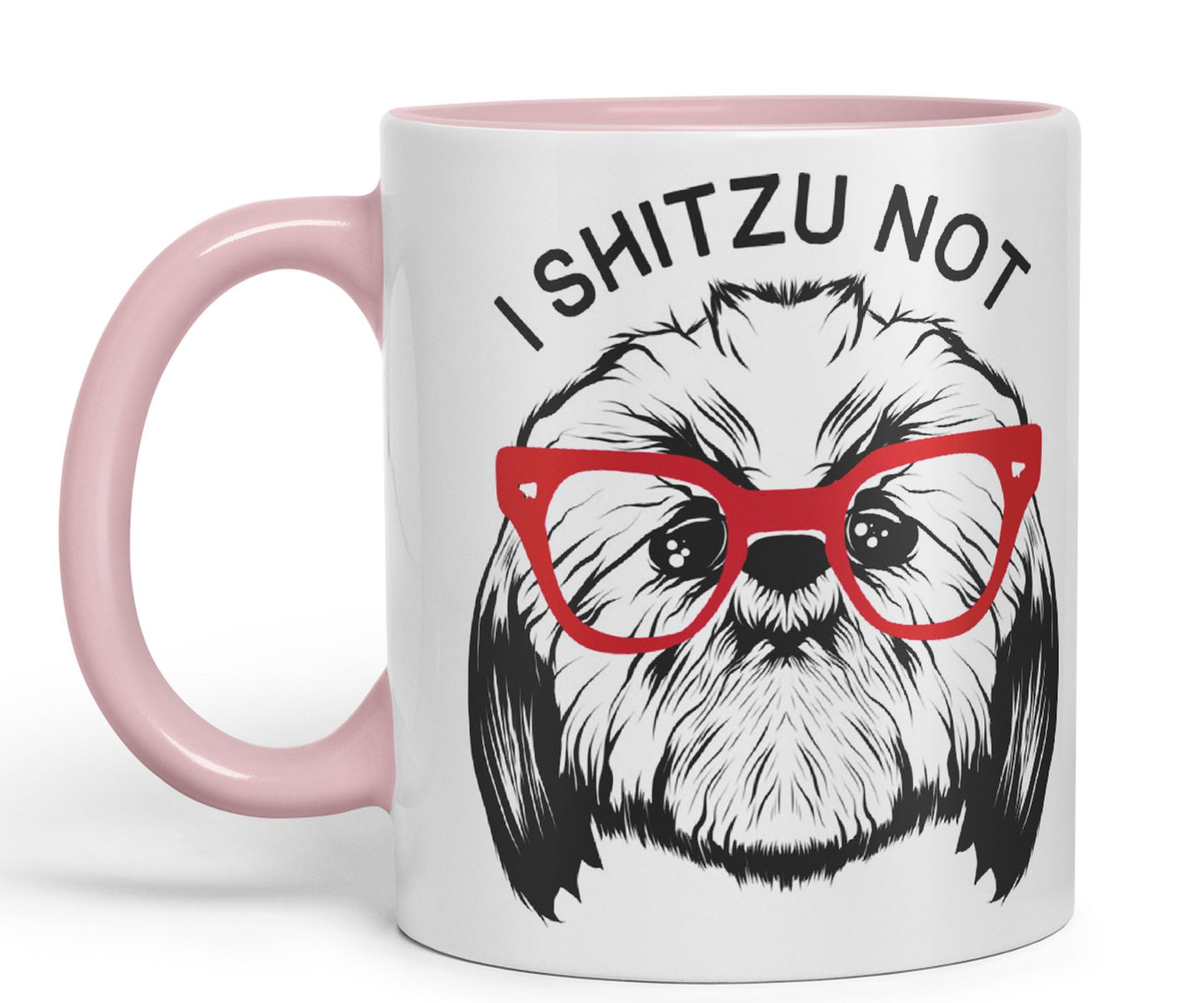 Vixar I Shitzu Not Great for Dog Lovers Funny Ceramic 330 ml Coloured Mug Cup Gift Tea Coffee Christmas Office Home Joke