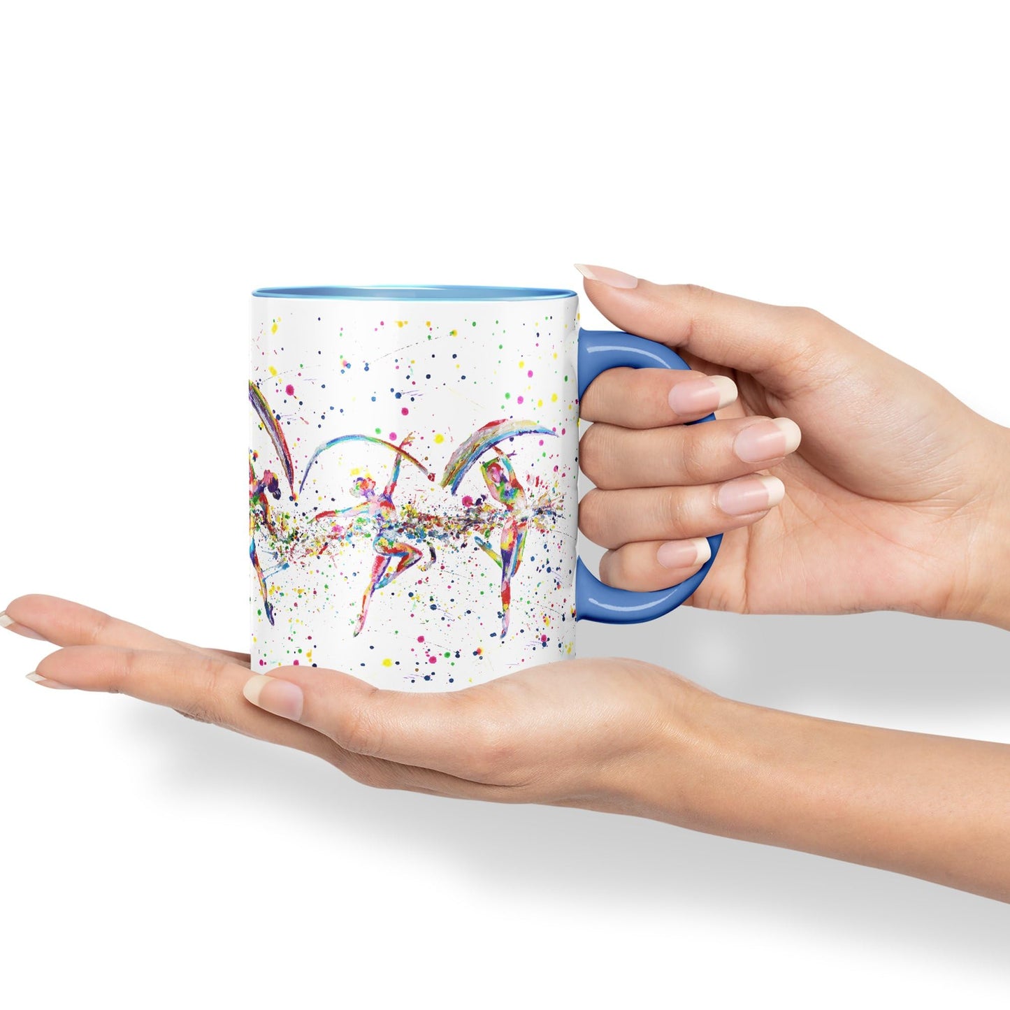 Dance Dancer Ballet watercolour Ceramic Coloured Mug Cup for Tea Coffee Hot brew 330ml 11Oz Gift