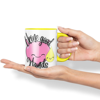 Vixar Anatomy Pun Humor Urine Good Hands Coloured Ceramic 330 ml Mug Cup Gift Birthday Work Office Tea Coffee