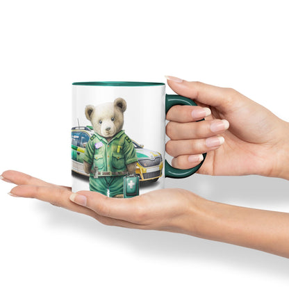 Vixar Teddy Bear Medic Themed Ceramic Mug Coloured Mug Cup Gift Birthday Work Office Tea Coffee