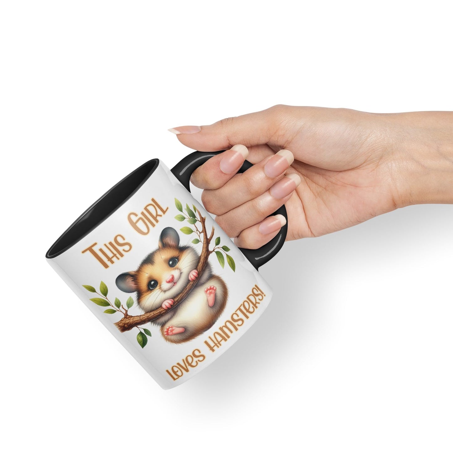 This Girl Loves Hamster Joke sarkasm Sarcastic Ceramic Coloured Mug Cup for Tea Coffee Hot Brew 330ml 11Oz Gift