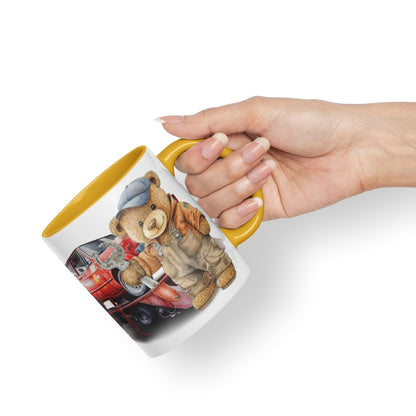 Vixar Teddy Bear Mechanic Ceramic Mug Coloured Mug Cup Gift Birthday Work Office Tea Coffee