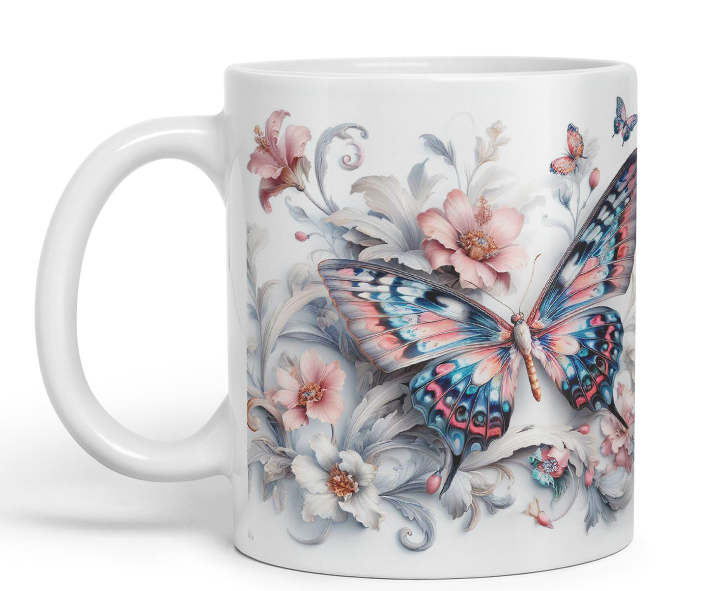 Butterfly Beatiful My Coffee Myg Joke sarkasm Sarcastic Ceramic Coloured Mug Cup for Tea Coffee Hot Brew 330ml 11Oz Gift