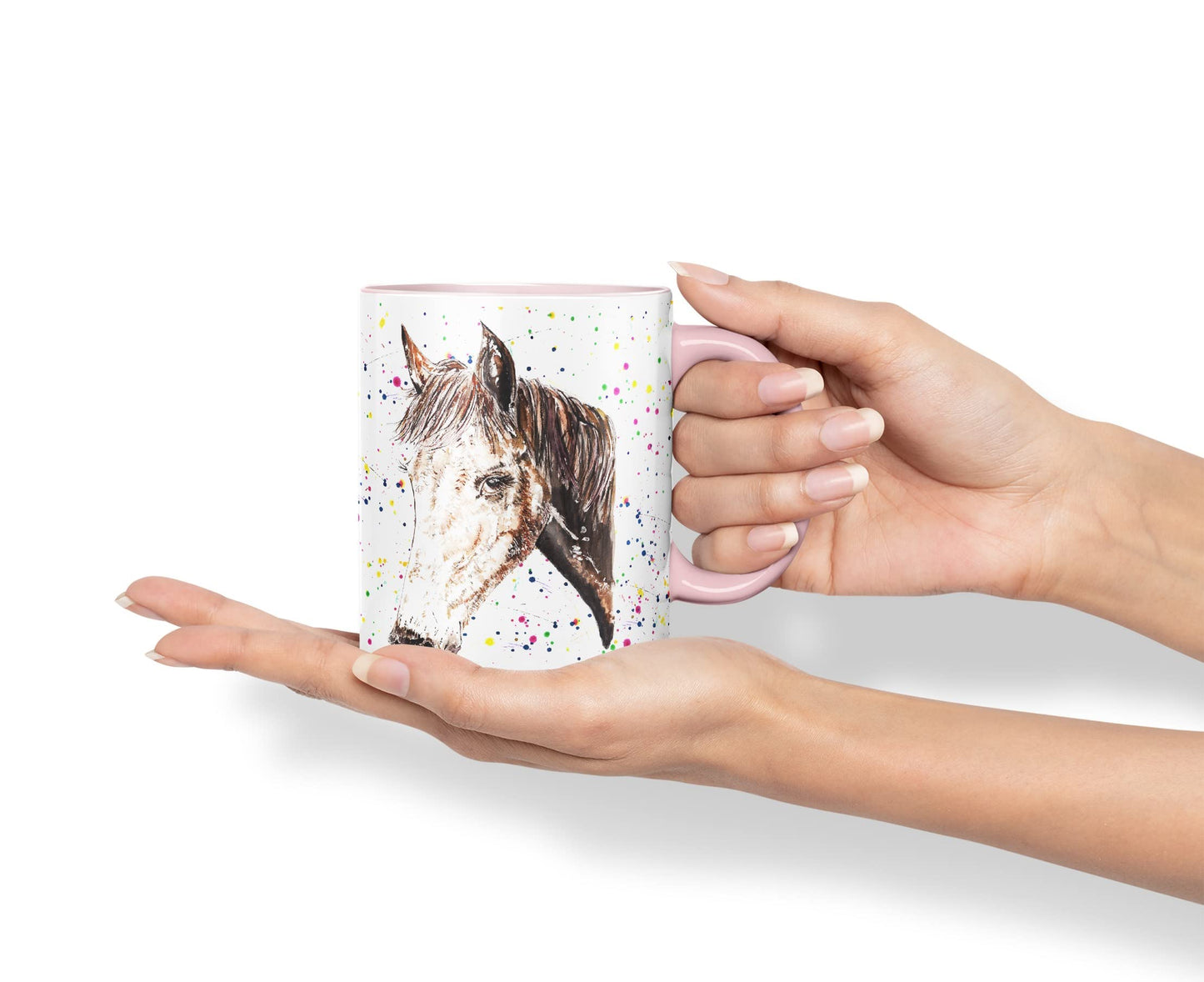 Vixar Horse Hope Natural Watercolour Art Coloured Mug Cup Gift Birthday Work Office Tea Coffee