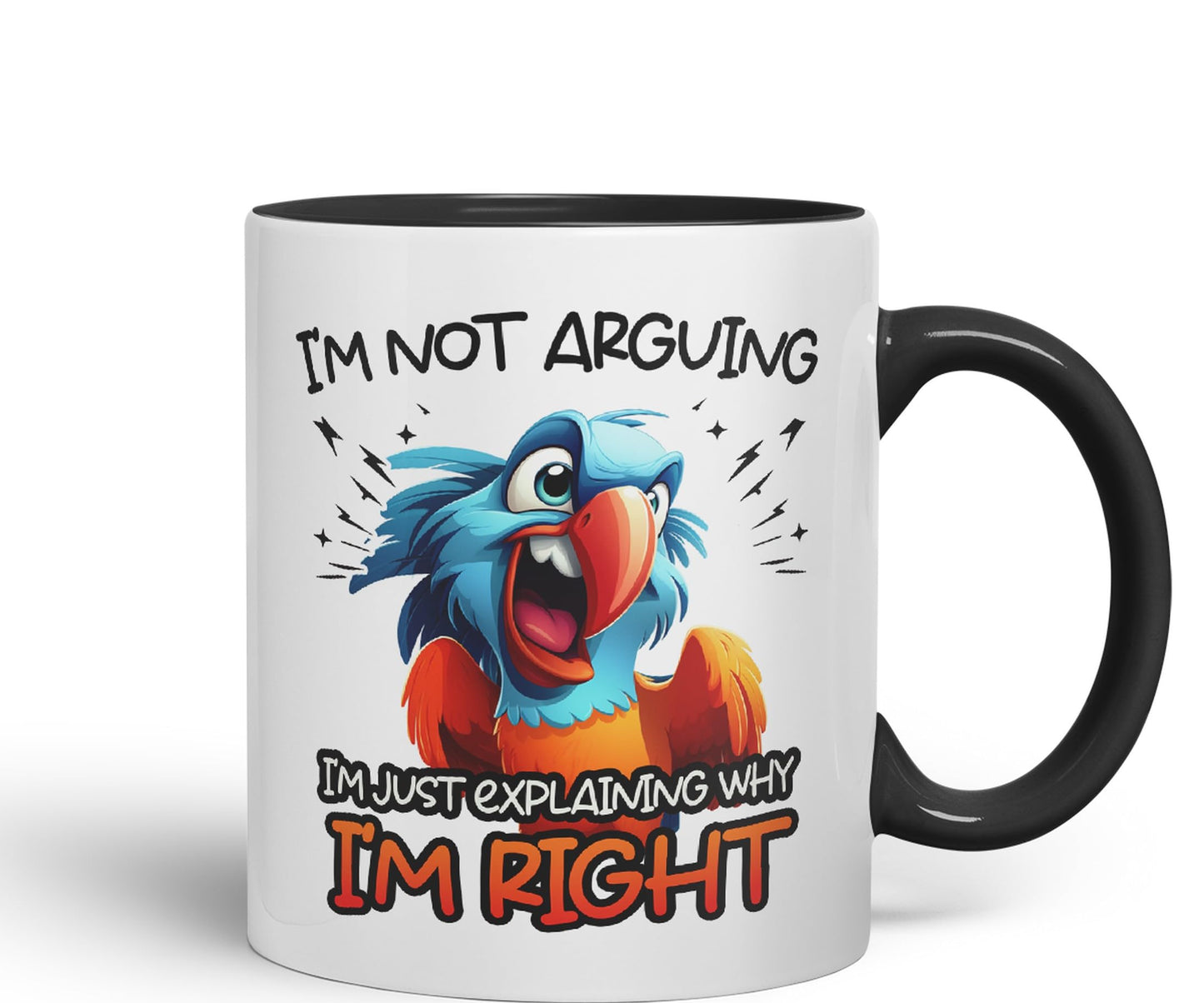 I'm Not Arguing, I'm just expaining why I'm Right Joke sarkasm Sarcastic Ceramic Coloured Mug Cup for Tea Coffee Hot Brew 330ml 11Oz Gift