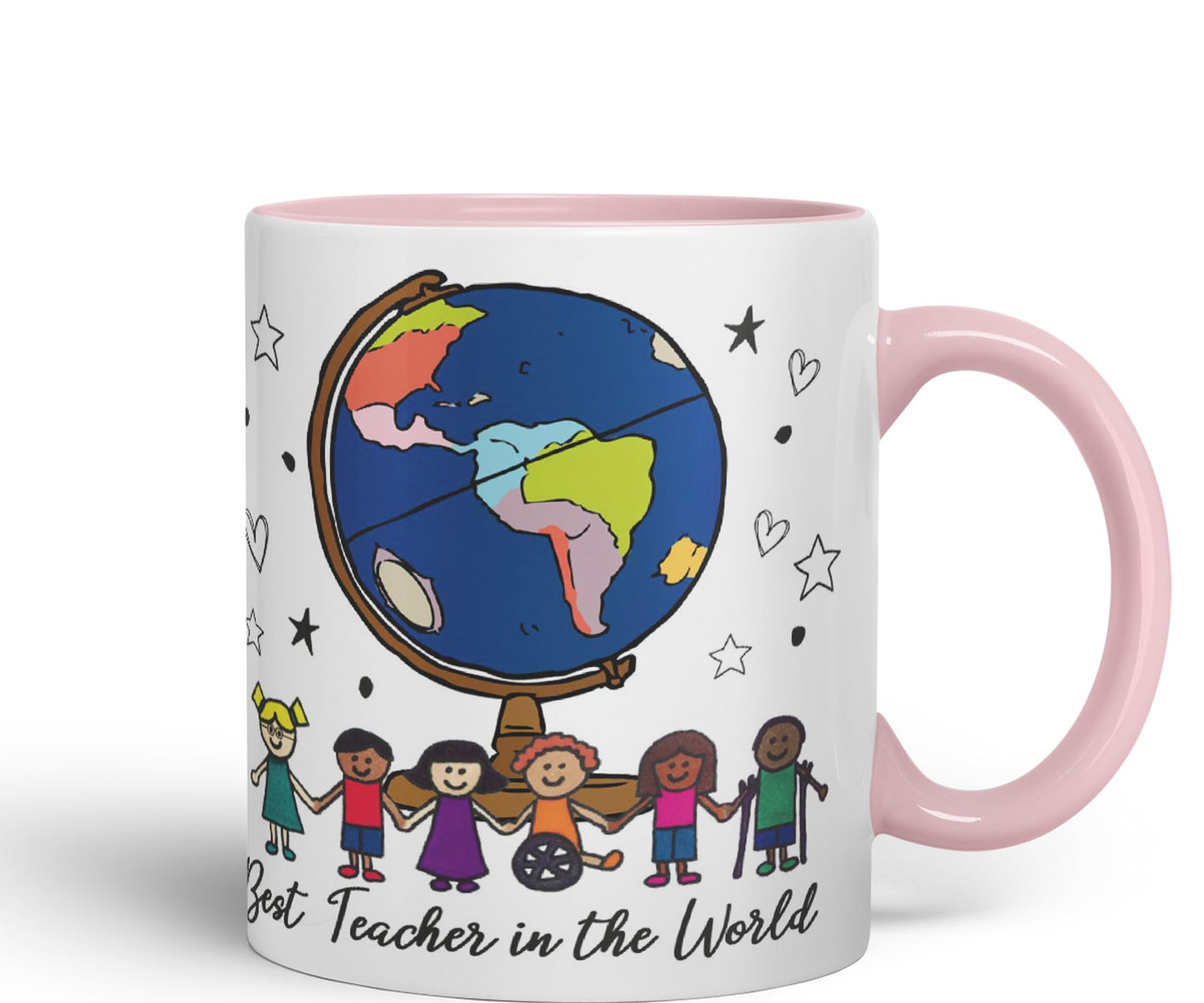 Vixar Best Teacher in The World, Teacher Mug, Teacher Gift from Kids, School Gift, end of Year