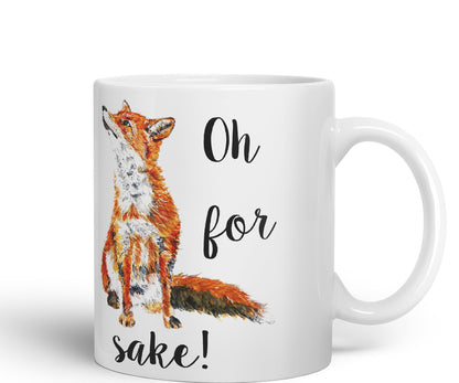 Vixar Oh for Fox Sake Ceramic 330 ml Coloured Mug Cup Gift Tea Coffee Christmas Office Home Joke