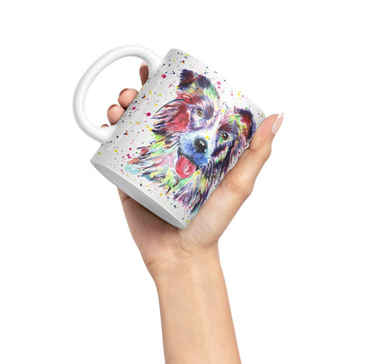 Vixar Border Collie Dog Pet Animals Watercolour Art Coloured 330 ml Mug Cup Gift Birthday Work Office Tea Coffee