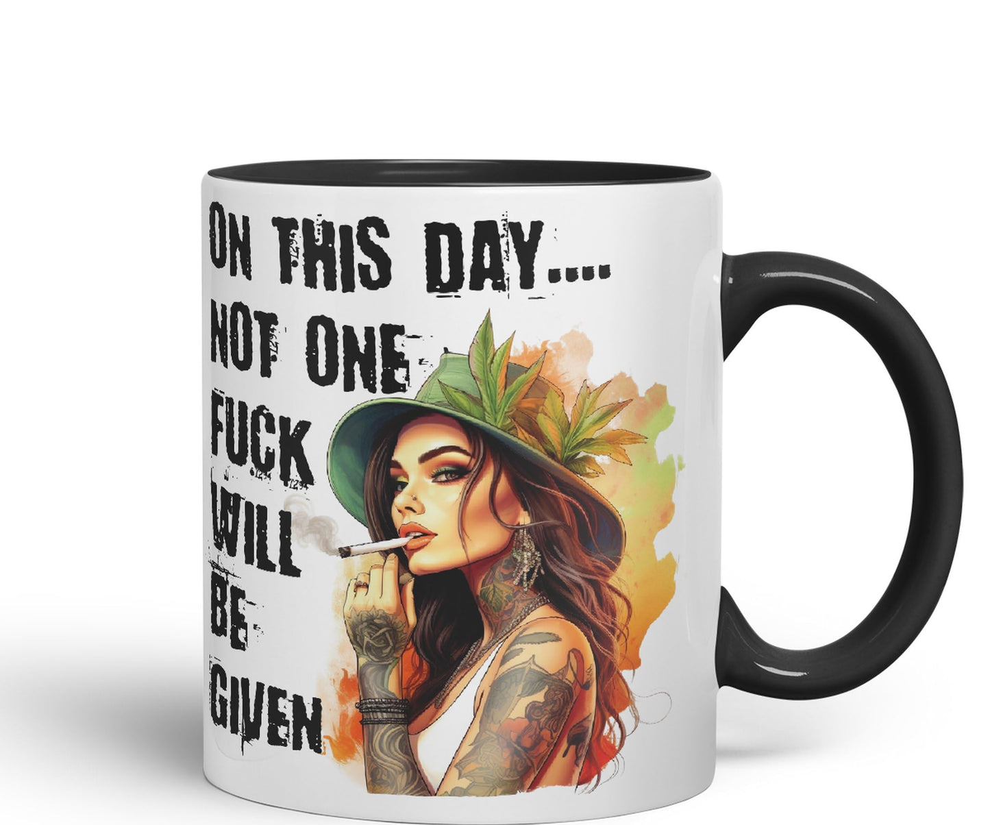 On This Day.. Not one f.. Will be Given Sarcastic Joke Ceramic Coloured Mug Cup for Tea Coffee Hot Brew Gift 330ml 11 OZ