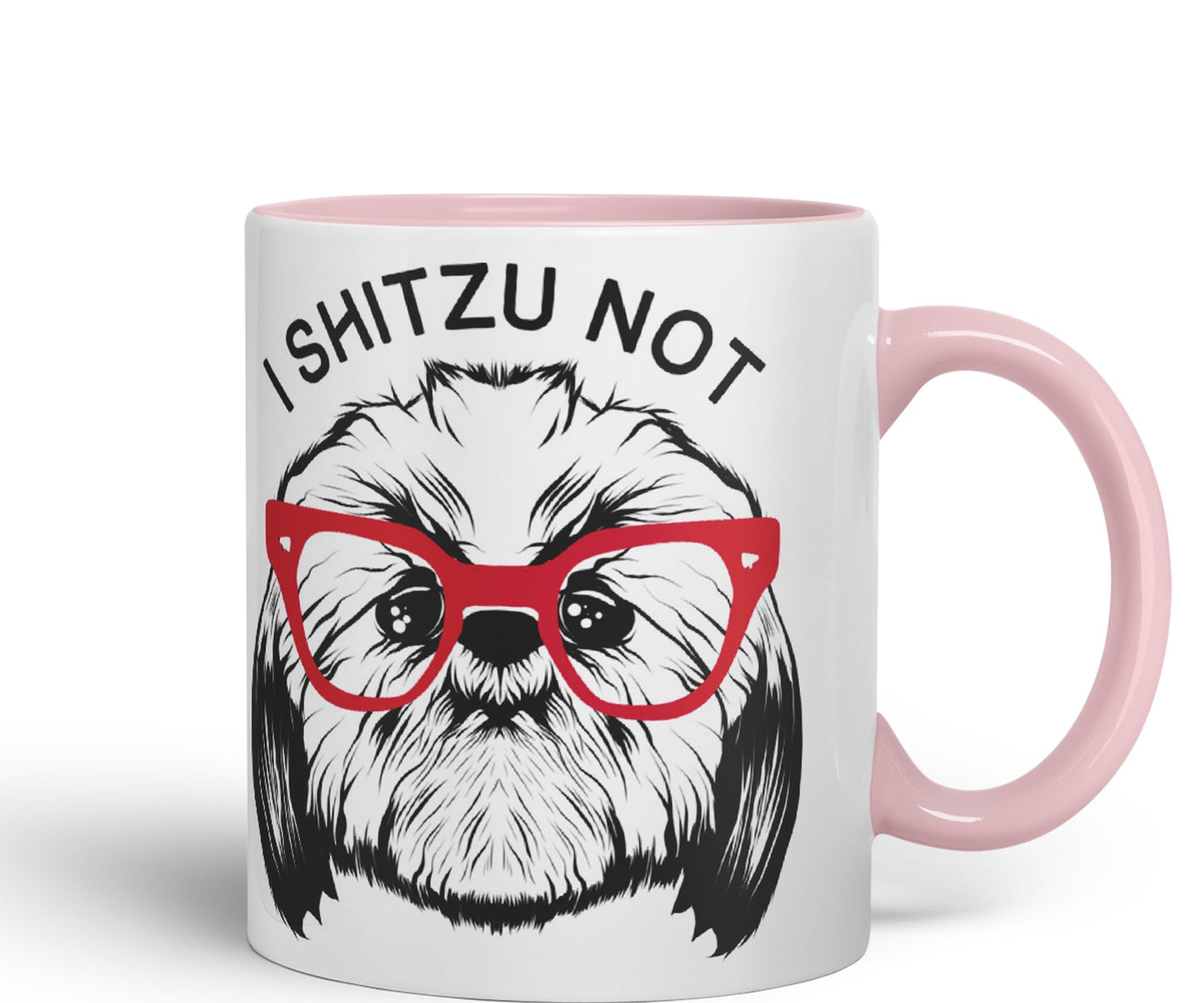 Vixar I Shitzu Not Great for Dog Lovers Funny Ceramic 330 ml Coloured Mug Cup Gift Tea Coffee Christmas Office Home Joke