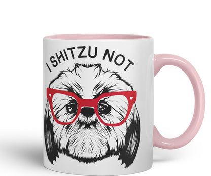 Vixar I Shitzu Not Great for Dog Lovers Funny Ceramic 330 ml Coloured Mug Cup Gift Tea Coffee Christmas Office Home Joke