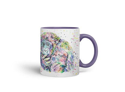 Vixar Gorilla Ape Monkey Animals Watercolour Art Coloured Mug Cup Gift Birthday Work Office Tea Coffee