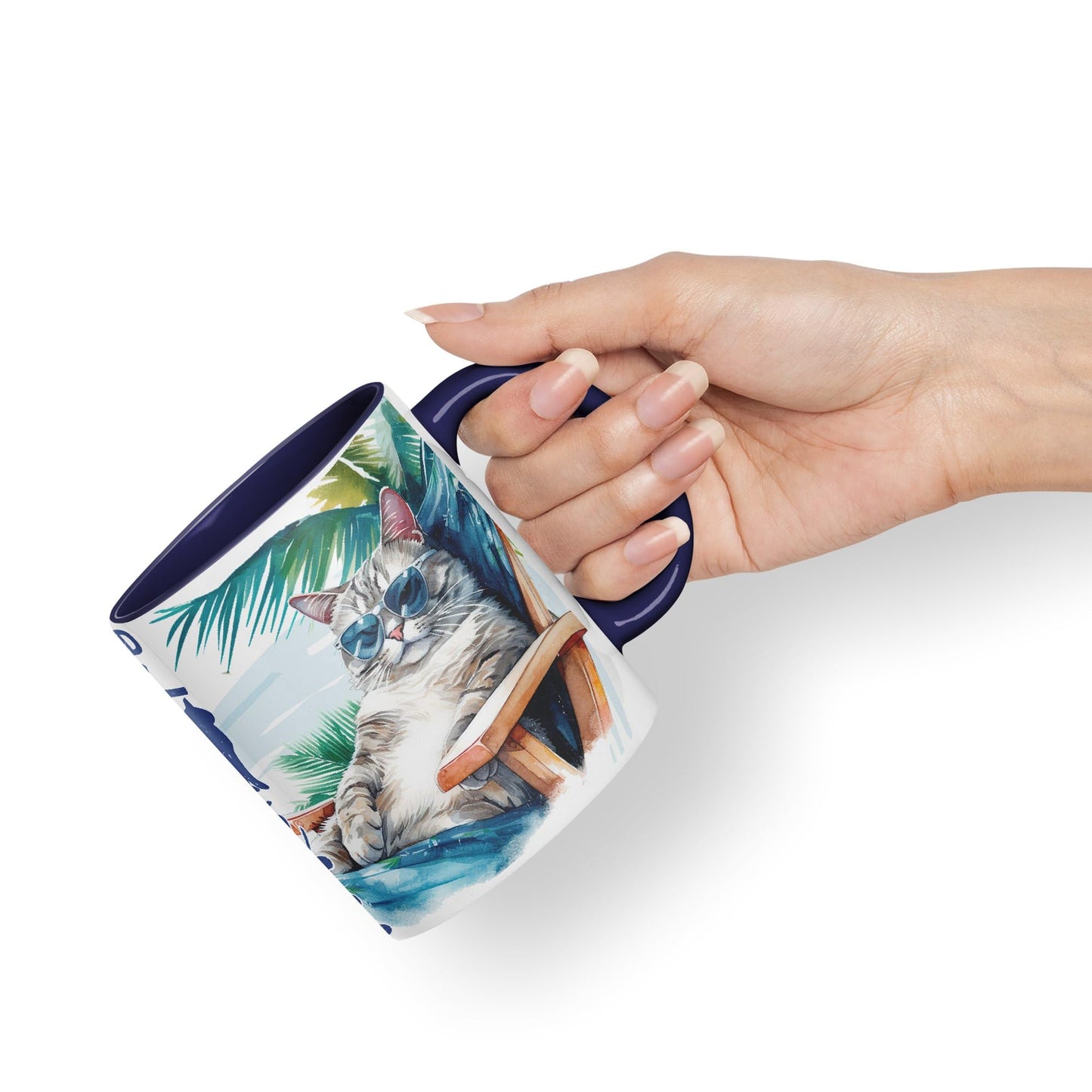 Vixar Cat Lover I Work Hard so My cat can Have a Better Life Coloured Ceramic Mug Cup Gift 330ml 11oz Work Office Tea Coffee