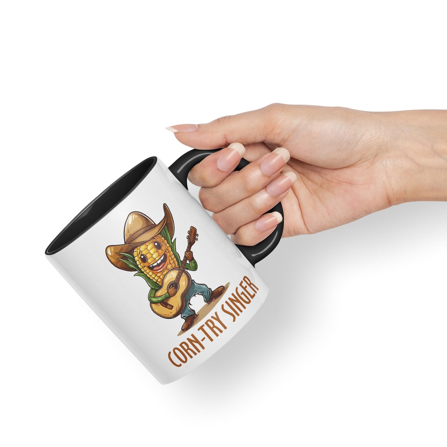 Corn-Try Singer Joke sarkasm Sarcastic Ceramic Coloured Mug Cup for Tea Coffee Hot Brew 330ml 11Oz Gift