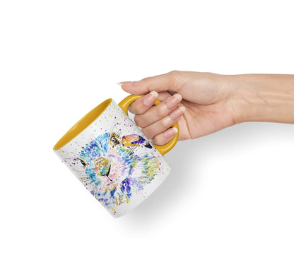 Vixar Bunny Rabbit Hare Animals Watercolour Art Coloured Mug Cup Gift Birthday Work Office Tea Coffee