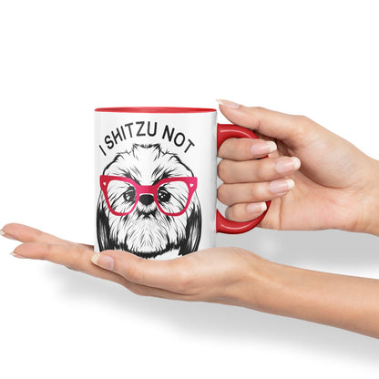 Vixar I Shitzu Not Great for Dog Lovers Funny Ceramic 330 ml Coloured Mug Cup Gift Tea Coffee Christmas Office Home Joke