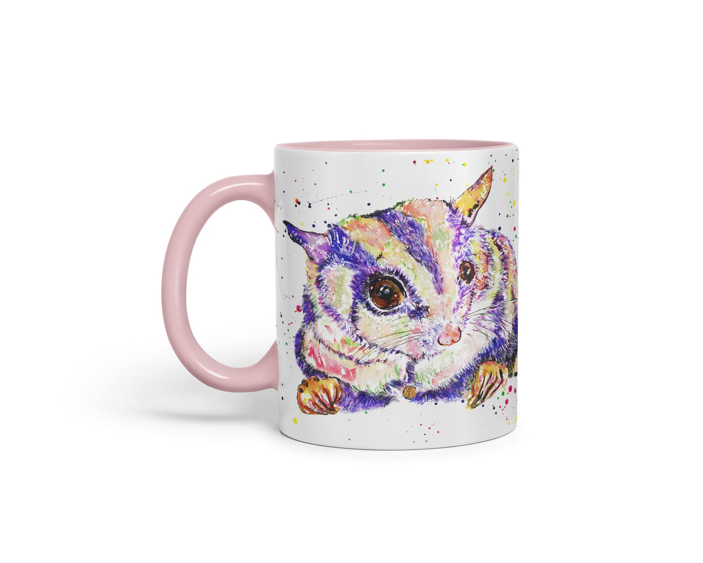 Vixar Sugar Glider Australian wildlifeanimals Watercolour Art Coloured Mug Cup Gift Birthday Work Office Tea Coffee