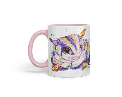 Vixar Sugar Glider Australian wildlifeanimals Watercolour Art Coloured Mug Cup Gift Birthday Work Office Tea Coffee