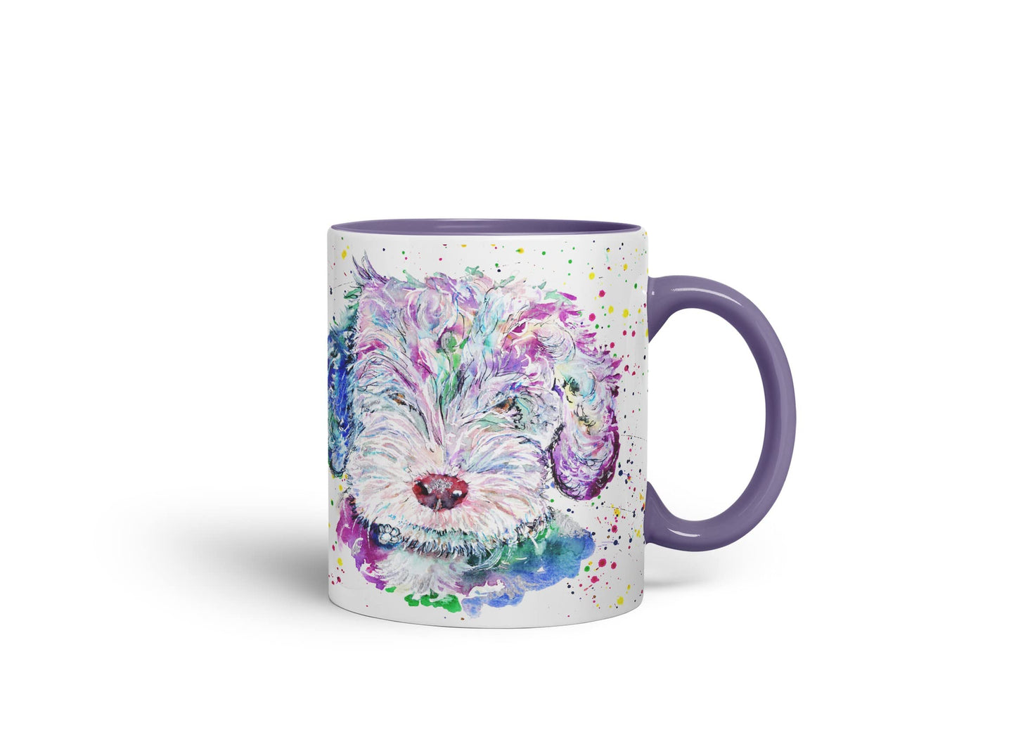 Vixar Cockapoo Cockerpoo Dog Pet Animals Watercolour Art Coloured Mug Cup Gift Birthday Work Office Tea Coffee