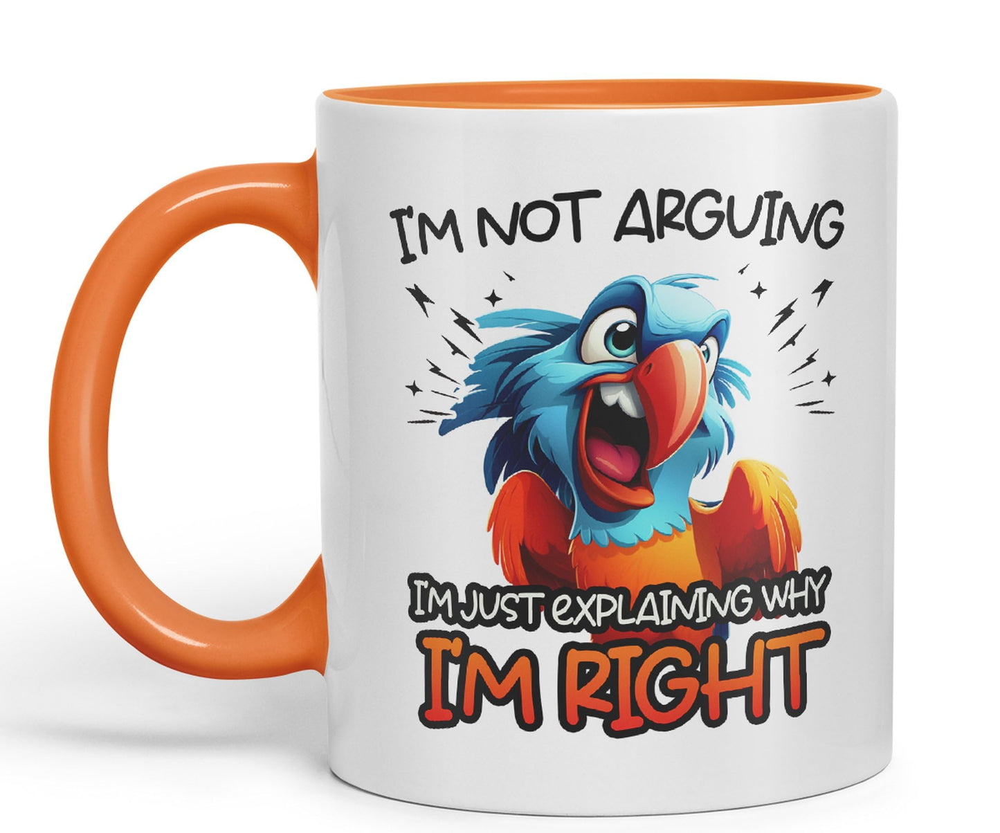 I'm Not Arguing, I'm just expaining why I'm Right Joke sarkasm Sarcastic Ceramic Coloured Mug Cup for Tea Coffee Hot Brew 330ml 11Oz Gift