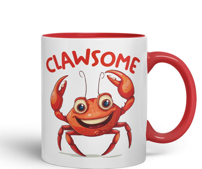 Clawsome Crab, Joke sarkasm Sarcastic Ceramic Coloured Mug Cup for Tea Coffee Hot Brew 330ml 11Oz Gift
