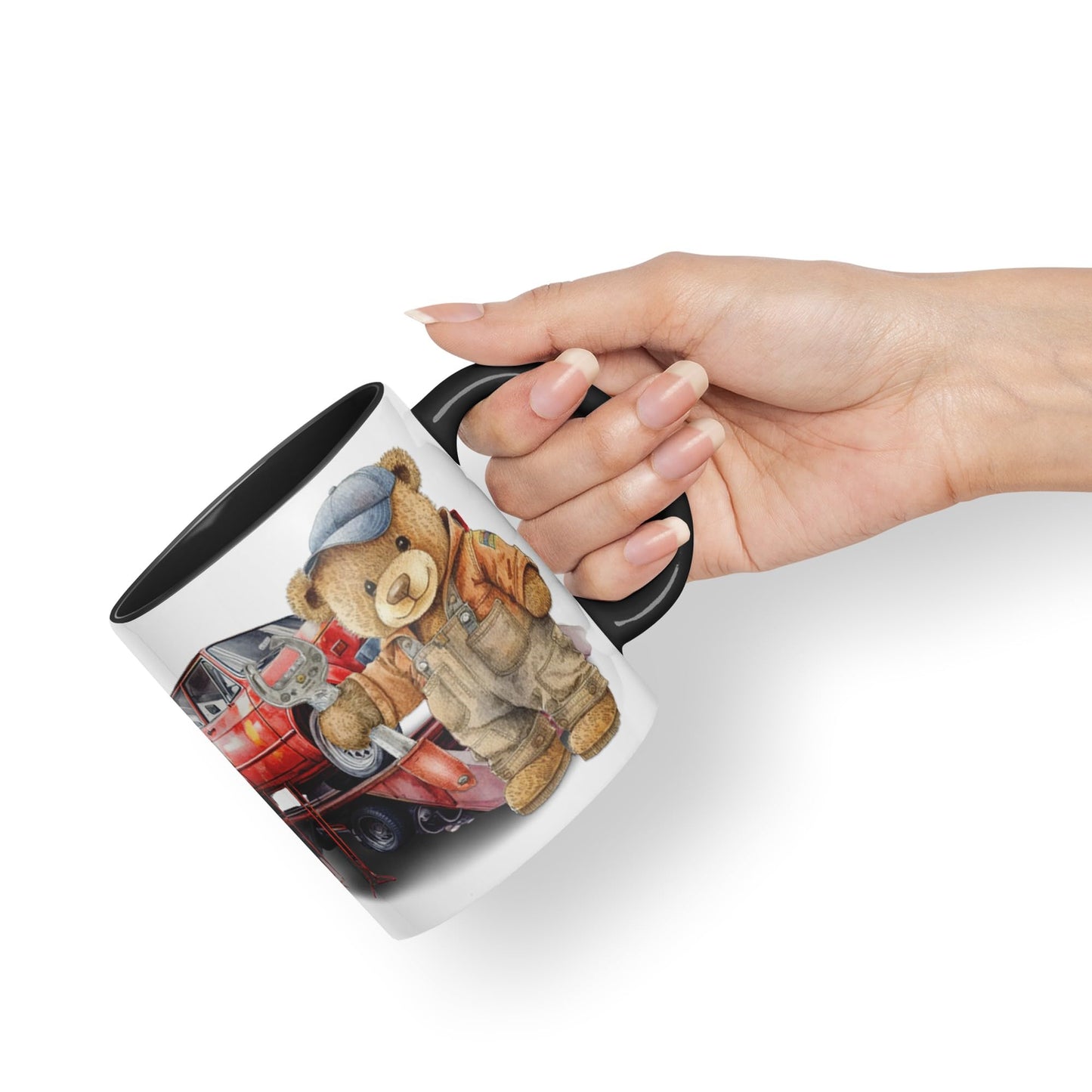 Vixar Teddy Bear Mechanic Ceramic Mug Coloured Mug Cup Gift Birthday Work Office Tea Coffee