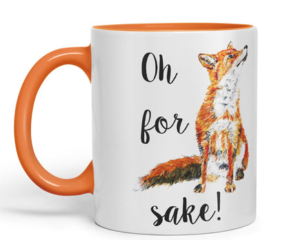 Vixar Oh for Fox Sake Ceramic 330 ml Coloured Mug Cup Gift Tea Coffee Christmas Office Home Joke