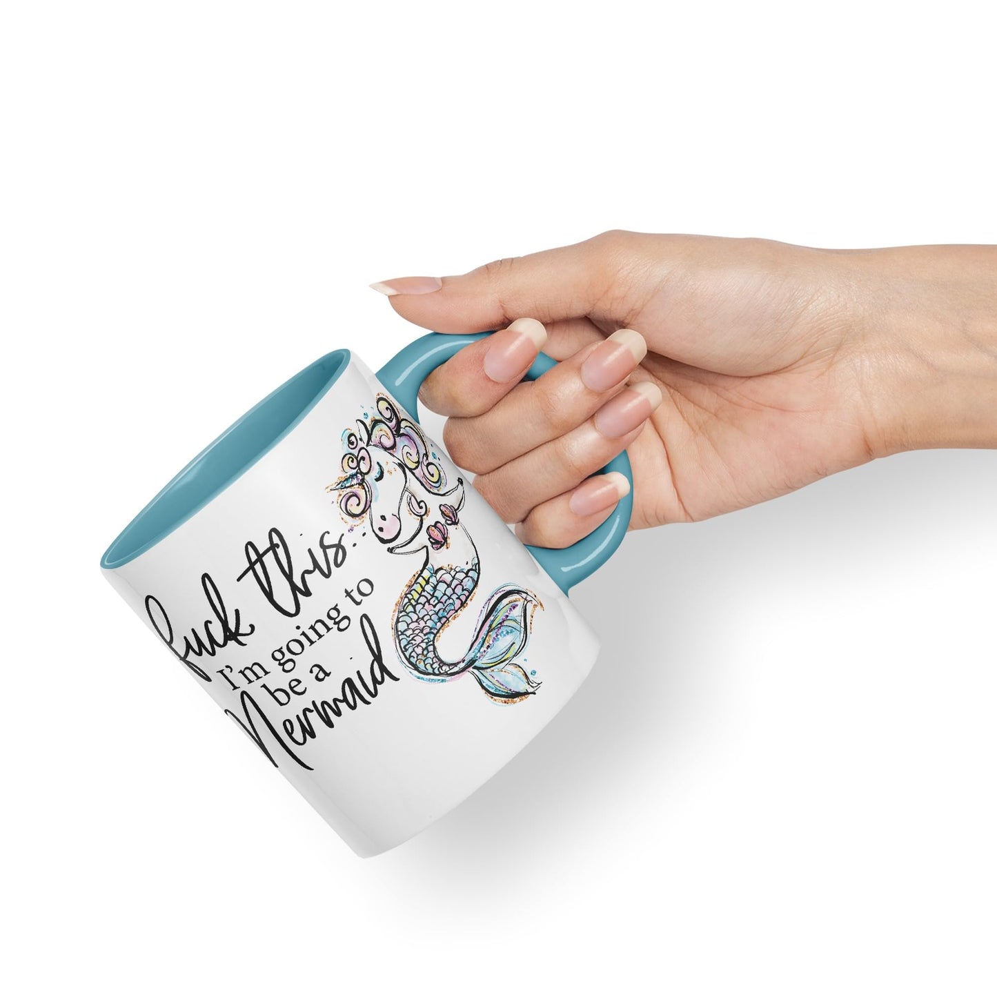 I'm Going to be a Mermaid f .. This Sarcastic Joke Ceramic Coloured Mug Cup for Tea Coffee Hot Brew 330ml 11Oz