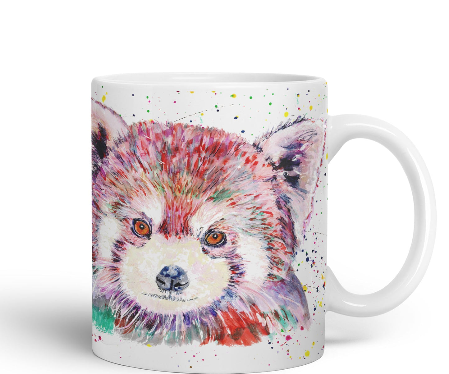 Vixar Red Panda Animals Watercolour Art Coloured Ceramic 330 ml Mug Cup Gift Birthday Work Office Tea Coffee