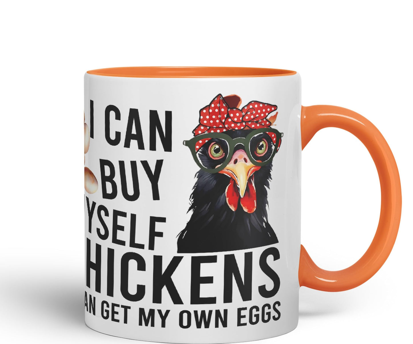 Vixar I can Buy Myself Chickens Sarcastic Joke Ceramic Coloured Mug Cup for Tea Coffee Hot Brew 330ml 11oz