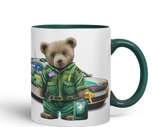 Vixar Teddy Bear Medic Themed Ceramic Mug Coloured Mug Cup Gift Birthday Work Office Tea Coffee