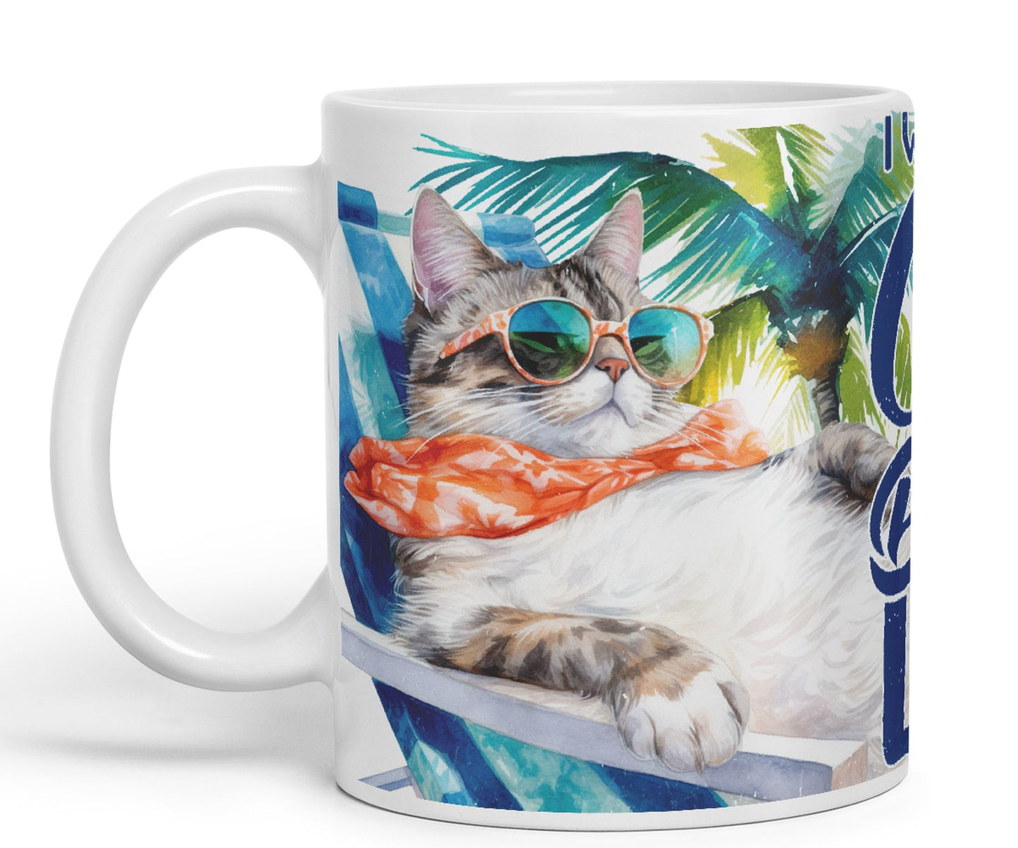 Vixar Cat Lover I Work Hard so My cat can Have a Better Life Coloured Ceramic Mug Cup Gift 330ml 11oz Work Office Tea Coffee