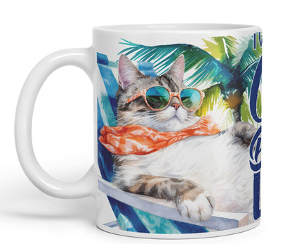 Vixar Cat Lover I Work Hard so My cat can Have a Better Life Coloured Ceramic Mug Cup Gift 330ml 11oz Work Office Tea Coffee