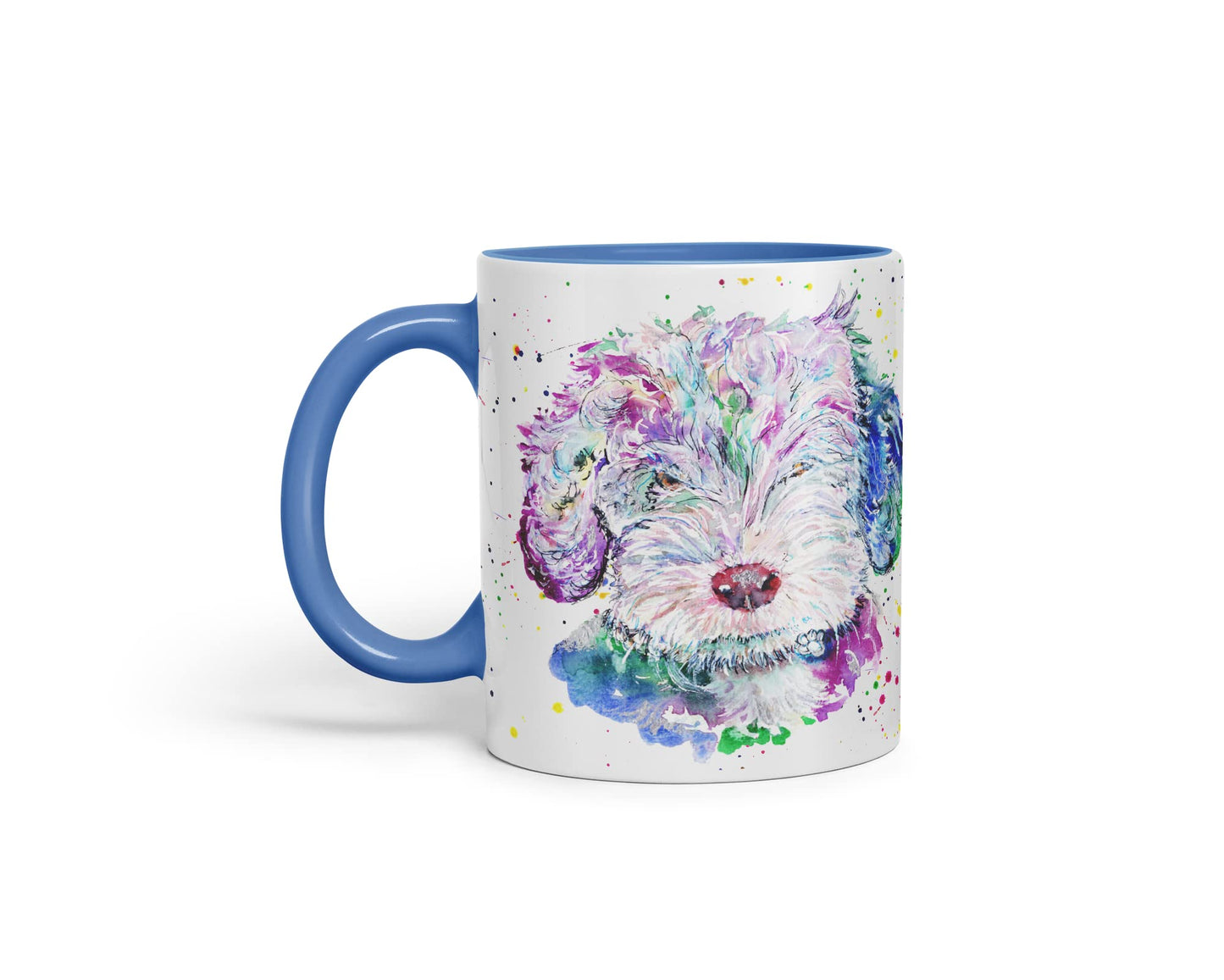 Vixar Cockapoo Cockerpoo Dog Pet Animals Watercolour Art Coloured Mug Cup Gift Birthday Work Office Tea Coffee