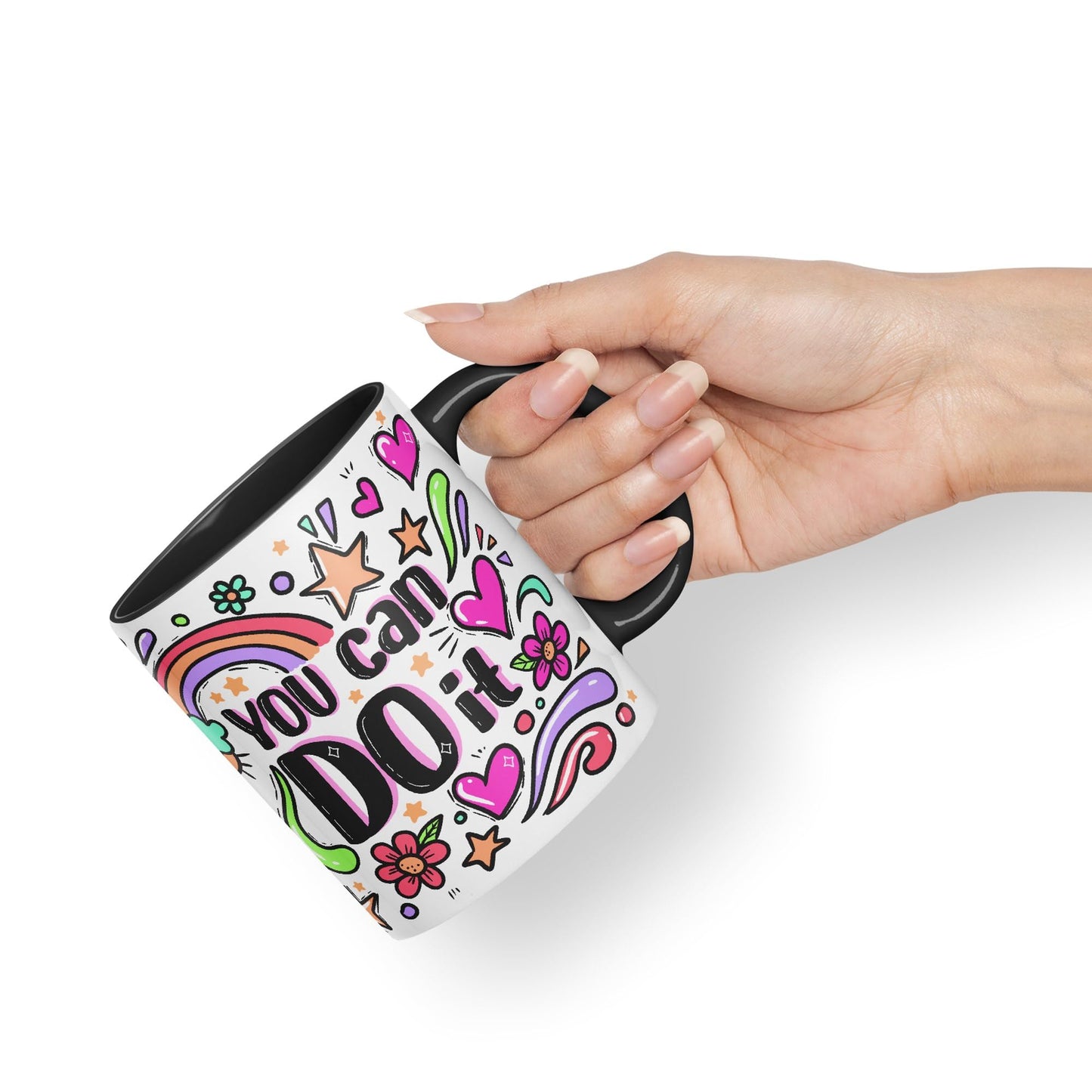 Vixar You Can Do It Motivation Gift Presents Coloured Ceramic Mug Cup Gift 330ml 11oz Work Office Tea Coffee