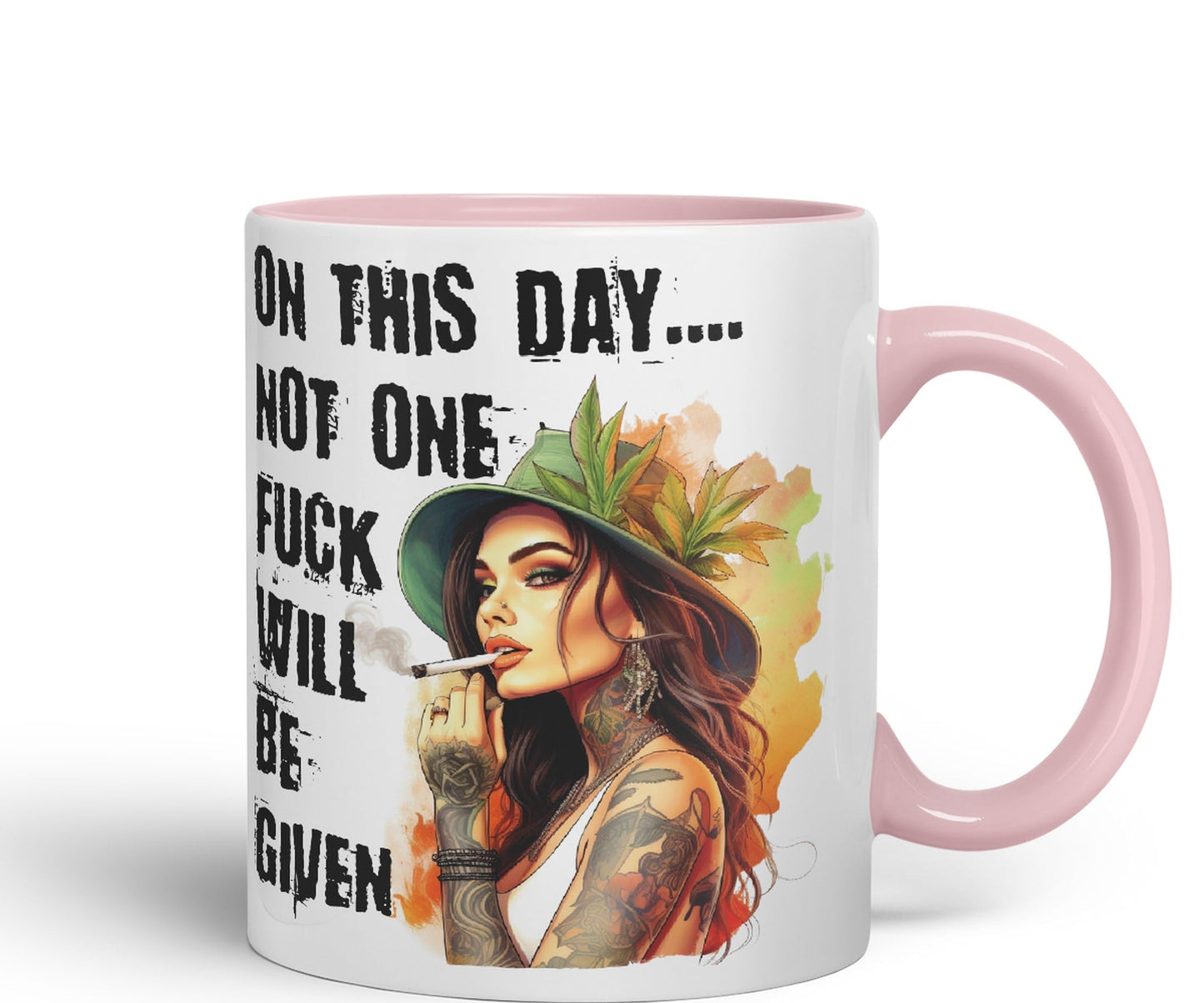 On This Day.. Not one f.. Will be Given Sarcastic Joke Ceramic Coloured Mug Cup for Tea Coffee Hot Brew Gift 330ml 11 OZ