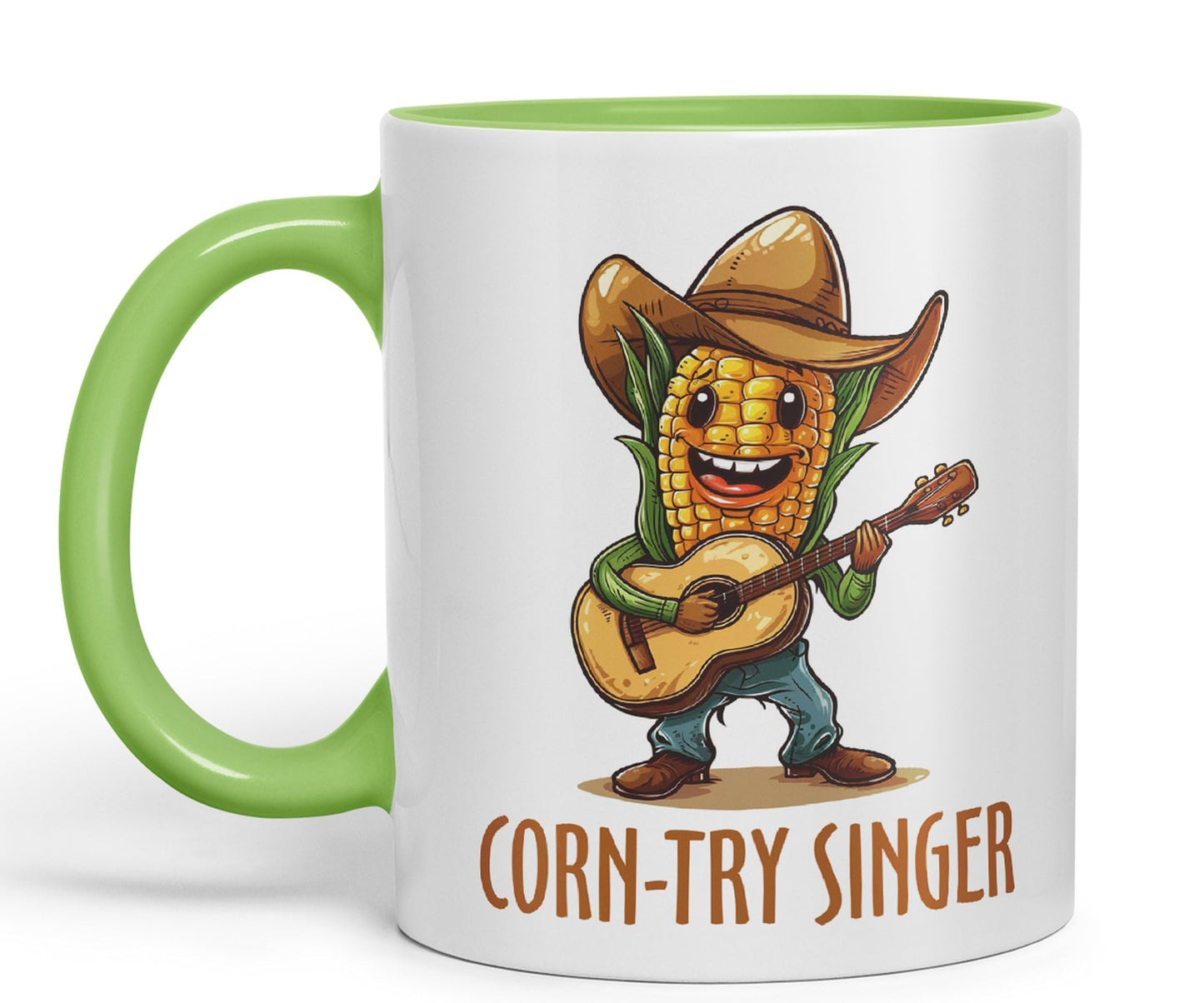 Corn-Try Singer Joke sarkasm Sarcastic Ceramic Coloured Mug Cup for Tea Coffee Hot Brew 330ml 11Oz Gift