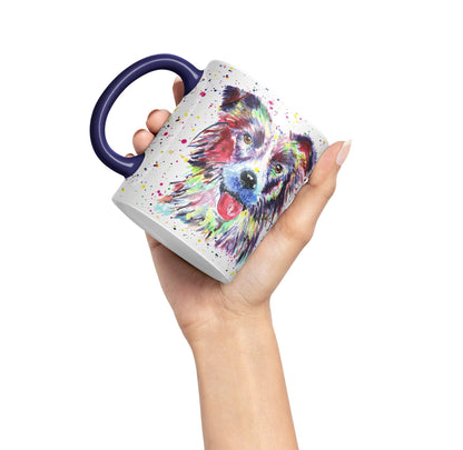Vixar Border Collie Dog Pet Animals Watercolour Art Coloured 330 ml Mug Cup Gift Birthday Work Office Tea Coffee