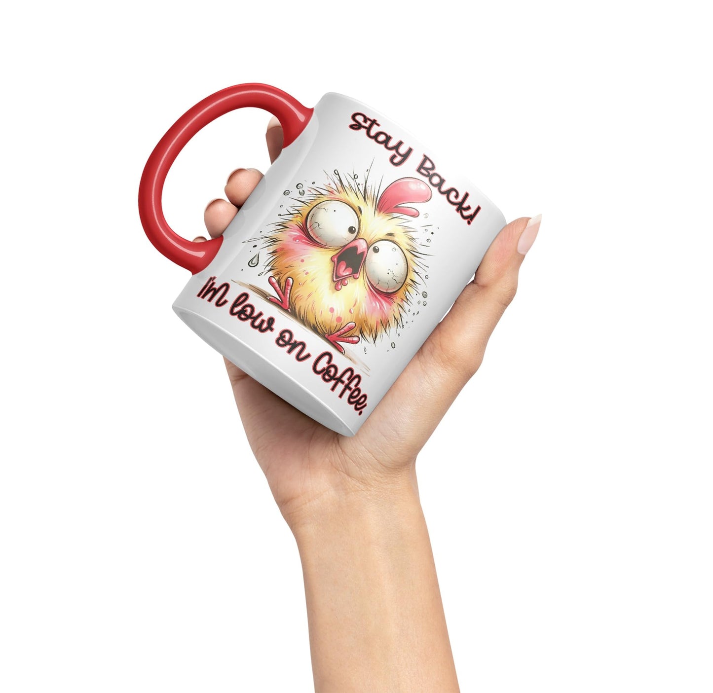 Stay Back! I'm Low on Coffee, Joke sarkasm Sarcastic Ceramic Coloured Mug Cup for Tea Coffee Hot Brew 330ml 11Oz Gift