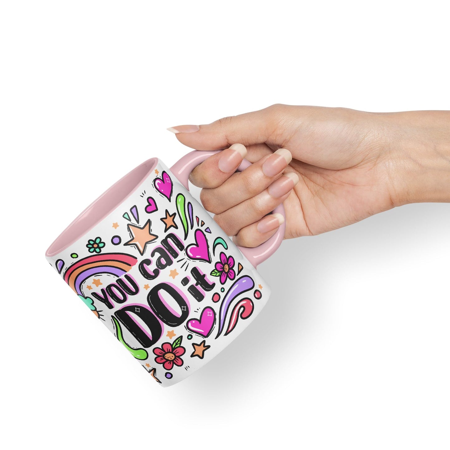 Vixar You Can Do It Motivation Gift Presents Coloured Ceramic Mug Cup Gift 330ml 11oz Work Office Tea Coffee