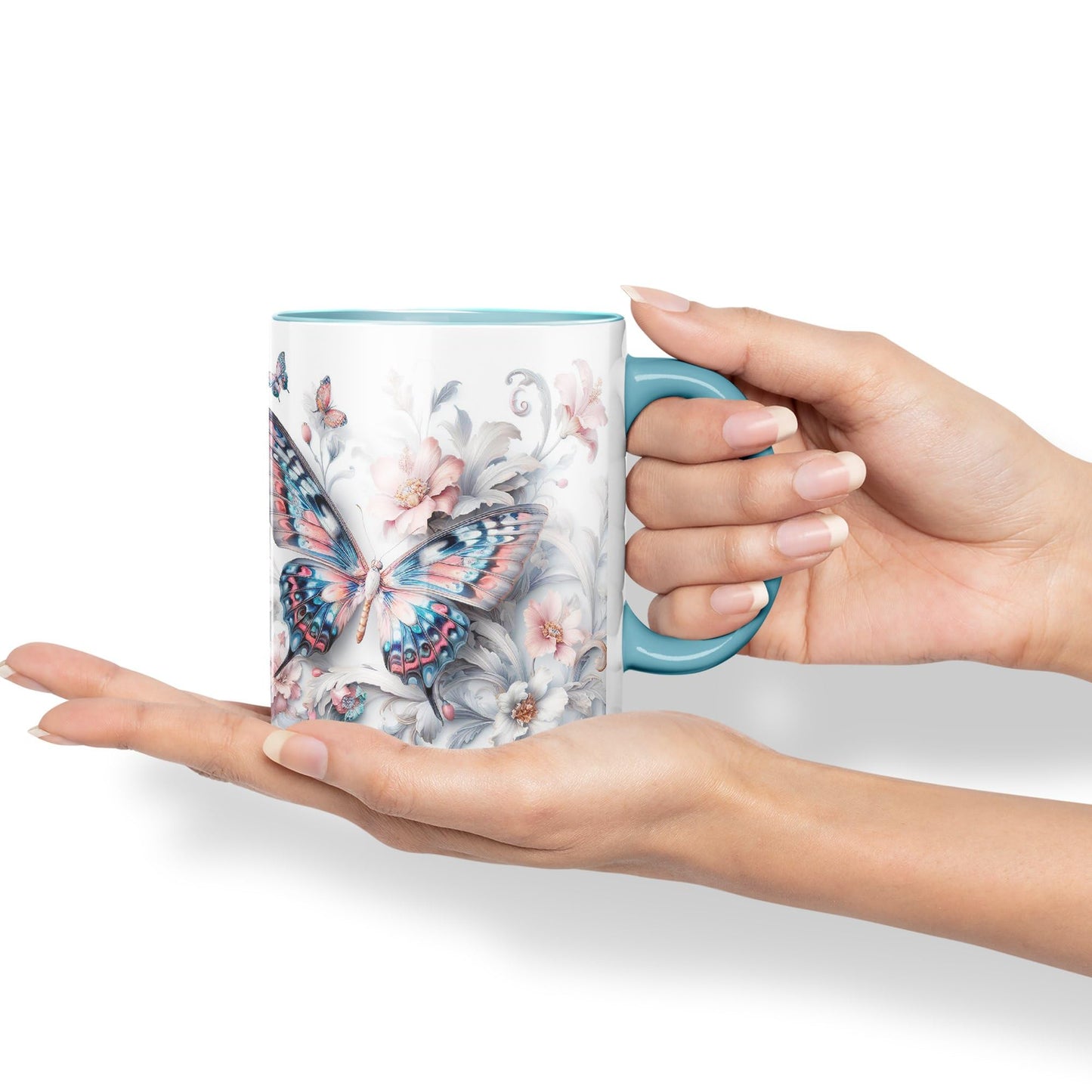 Butterfly Beatiful My Coffee Myg Joke sarkasm Sarcastic Ceramic Coloured Mug Cup for Tea Coffee Hot Brew 330ml 11Oz Gift